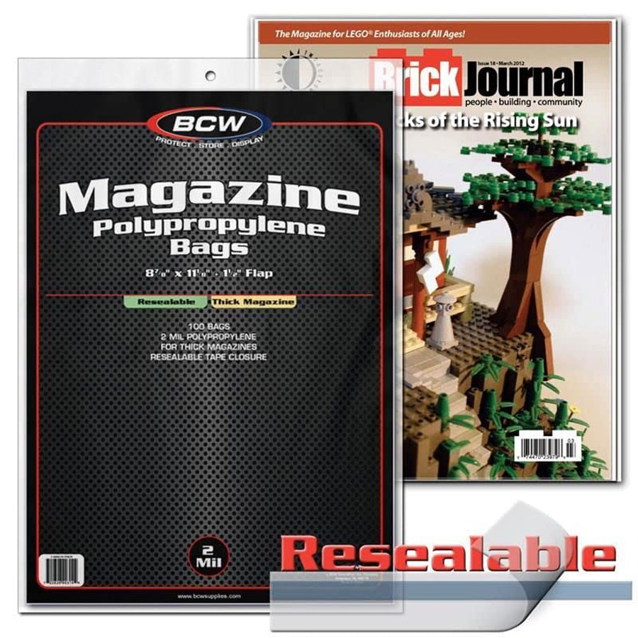 Resealable Magazine Polypropylene Bags Thick