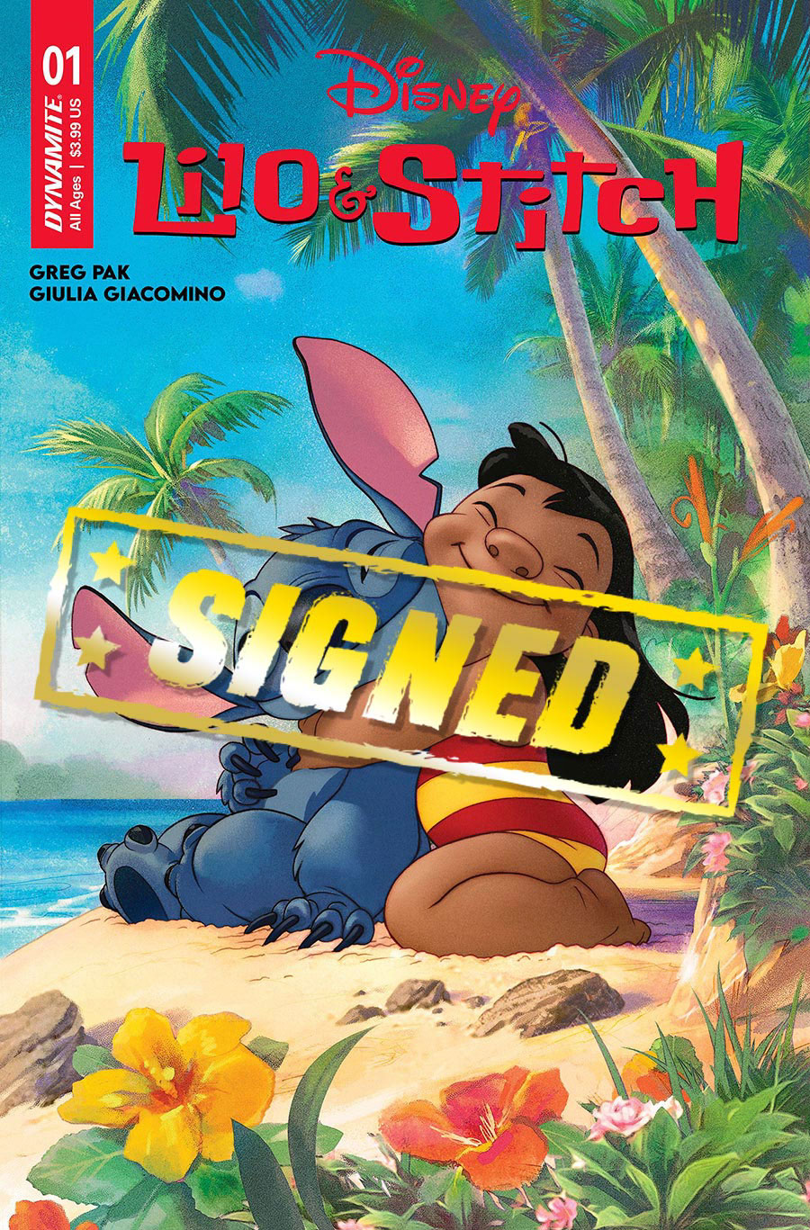 Lilo & Stitch #1 Cover S Regular Joshua Middleton Cover Signed By Greg Pak Moana McAdams & Nathan Cosby