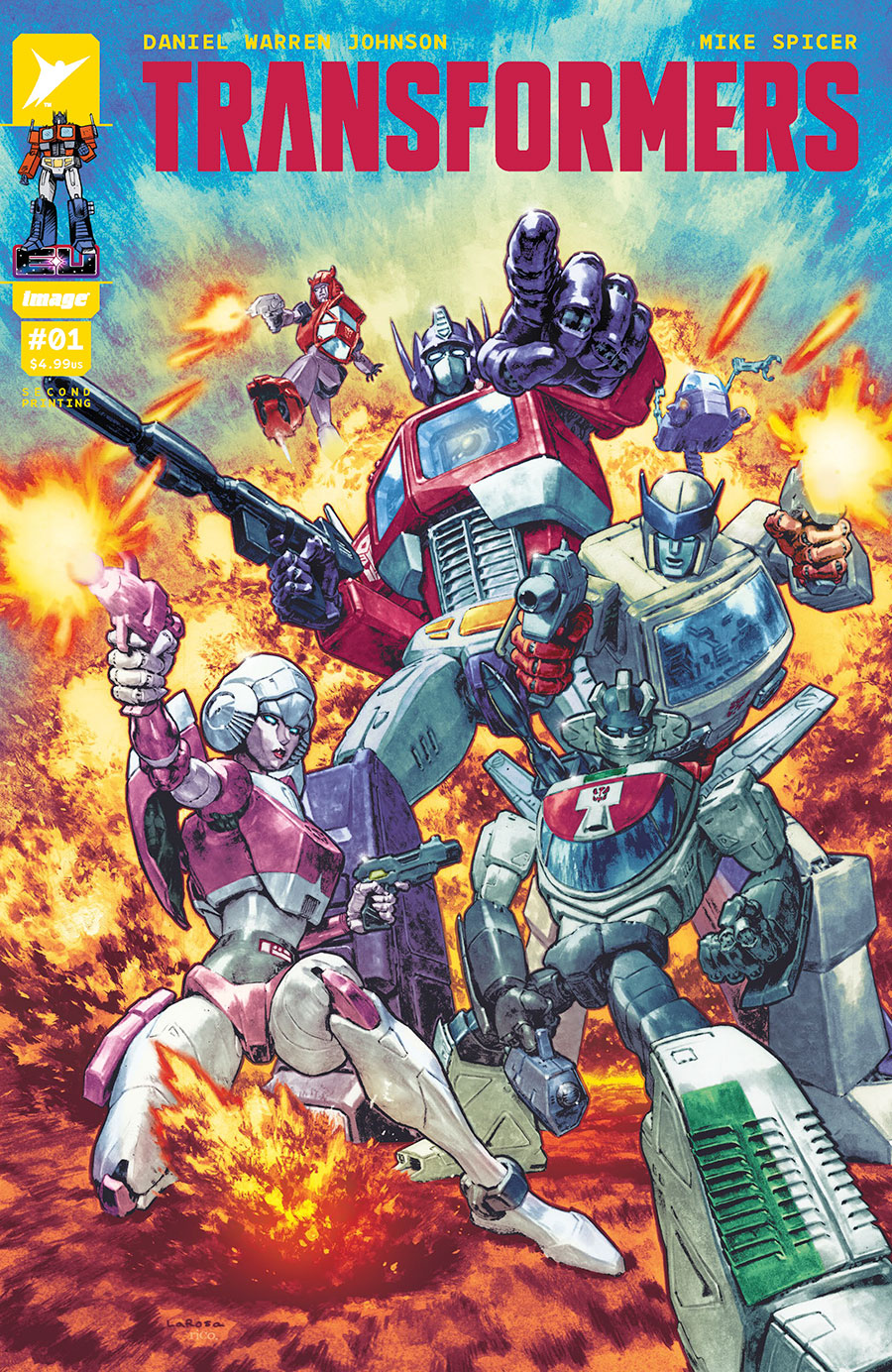 Transformers Vol 5 #1 Cover L 2nd Ptg C Lewis LaRosa Autobots Variant Cover