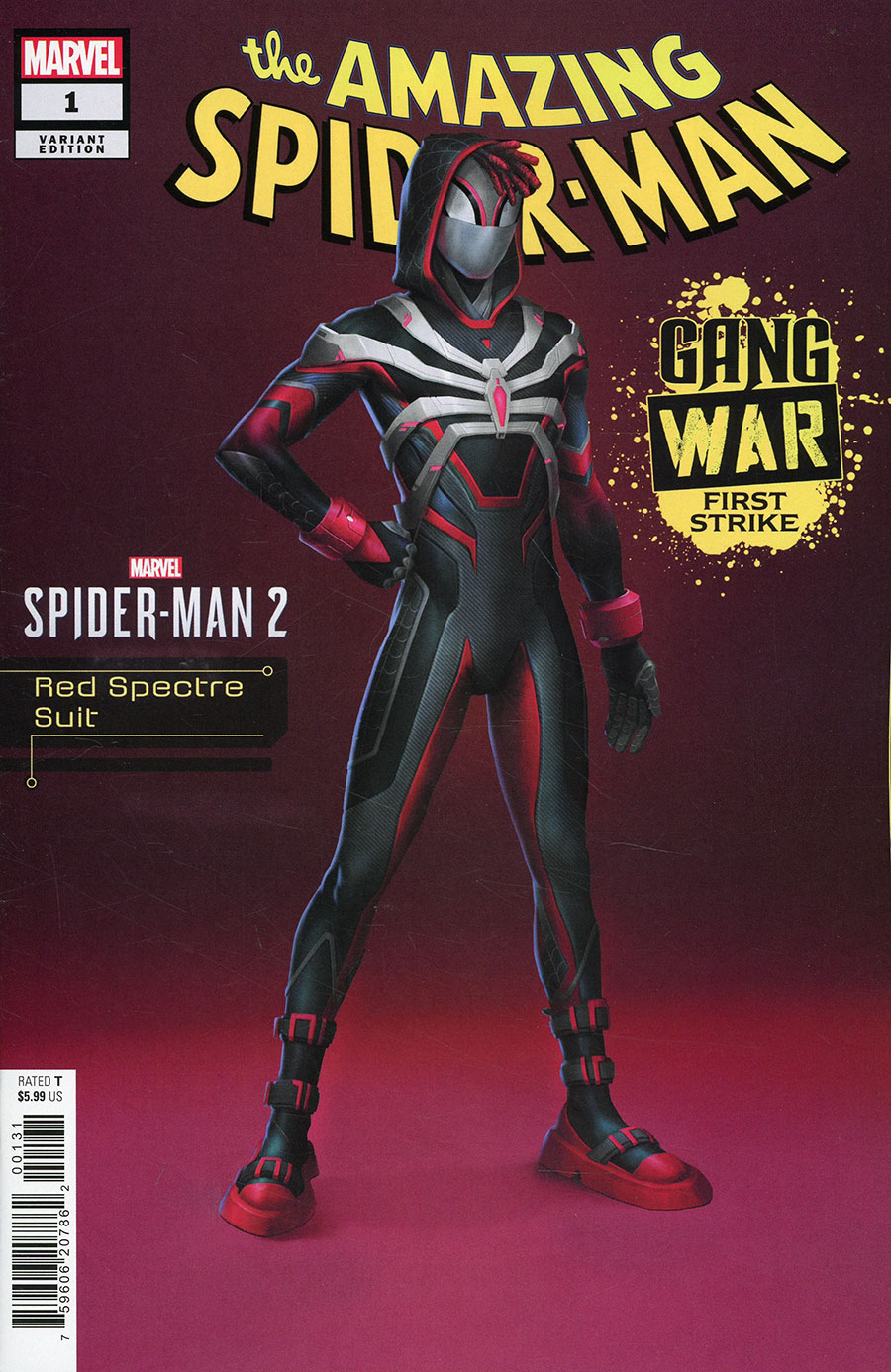 Amazing Spider-Man Gang War First Strike #1 (One Shot) Cover C Variant Marvels Spider-Man 2 Video Game Red Spectre Suit Cover