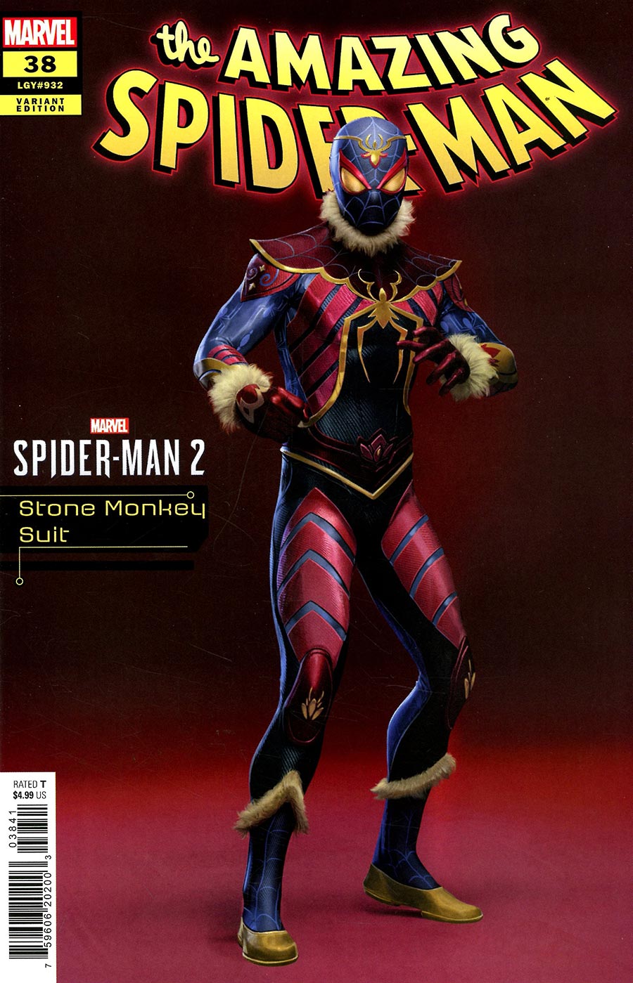 Amazing Spider-Man Vol 6 #38 Cover D Variant Marvels Spider-Man 2 Video Game Stone Monkey Suit Cover (Gang War First Strike Tie-In)