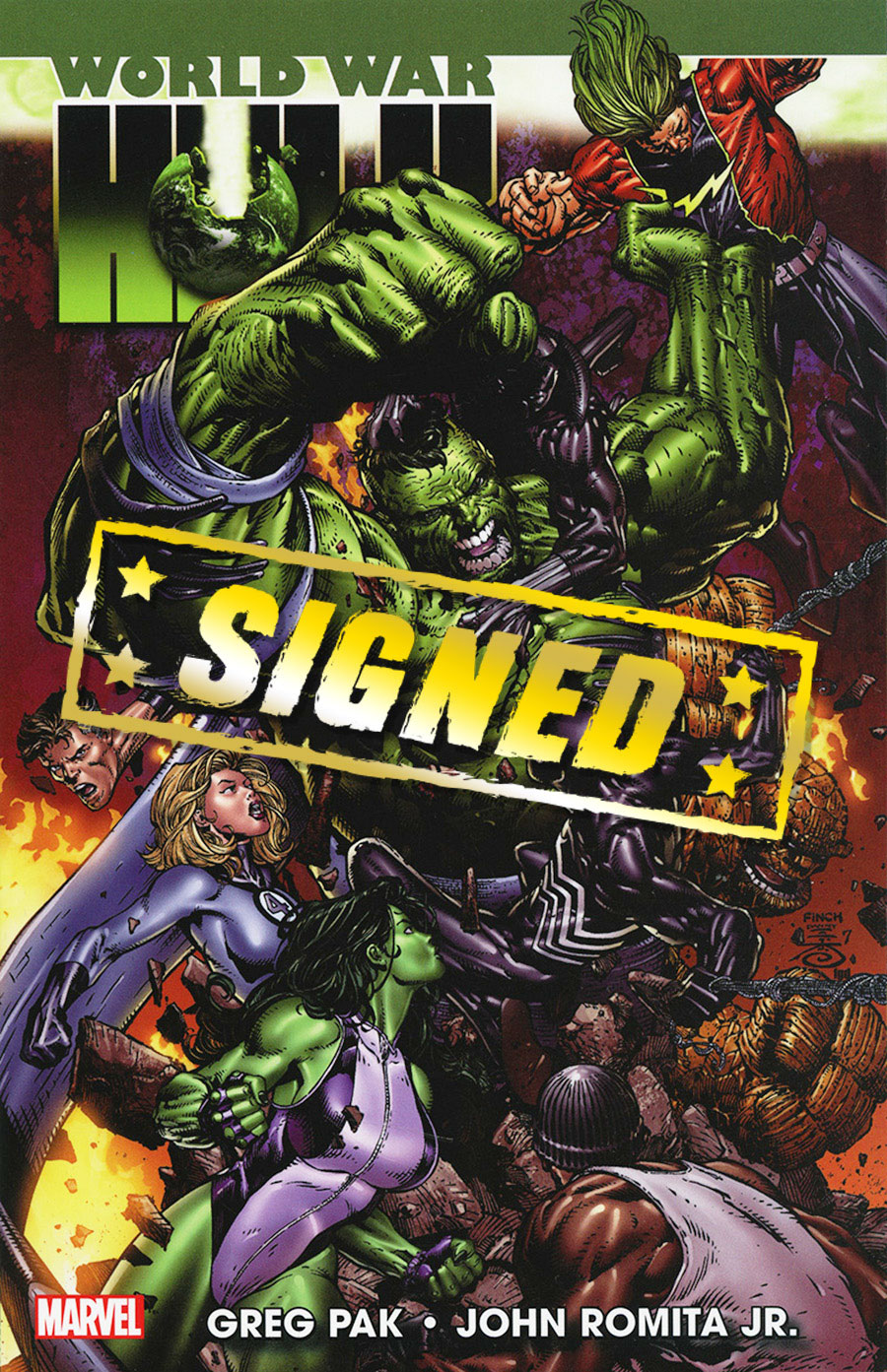 Hulk World War Hulk TP New Printing Signed By Greg Pak