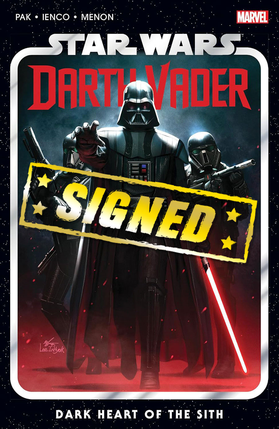 Star Wars Darth Vader By Greg Pak Vol 1 Dark Heart Of The Sith TP Signed By Greg Pak