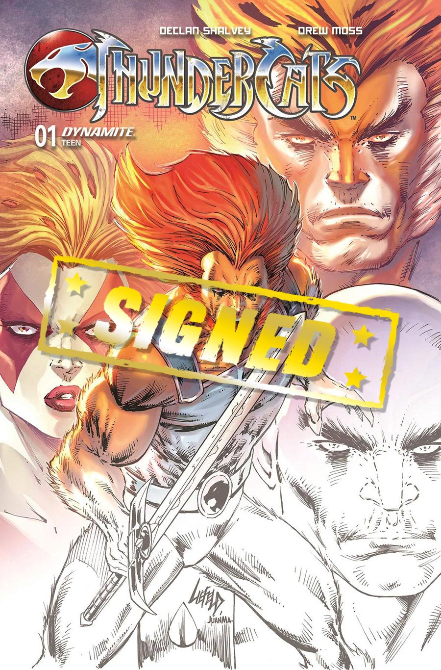 Thundercats Vol 3 #1 Cover Z-V 2nd Ptg A Rob Liefeld Variant Cover Signed By Declan Shalvey