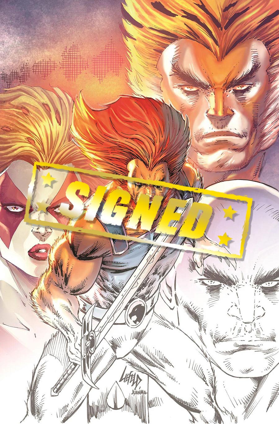 Thundercats Vol 3 #1 Cover Z-W 2nd Ptg B Incentive Rob Liefeld Virgin Cover Signed By Declan Shalvey