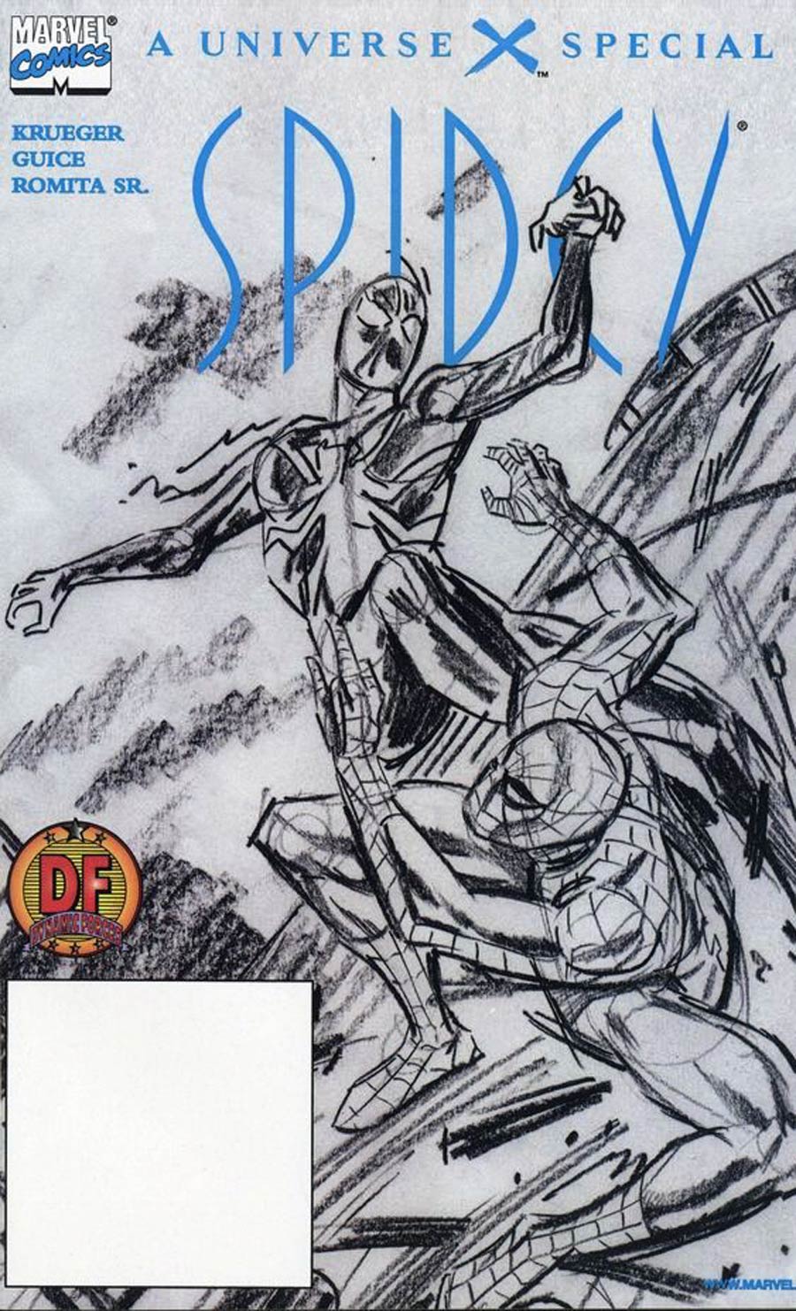 Universe X Spidey Cover F DF Recalled Edition Sketch Variant Cover