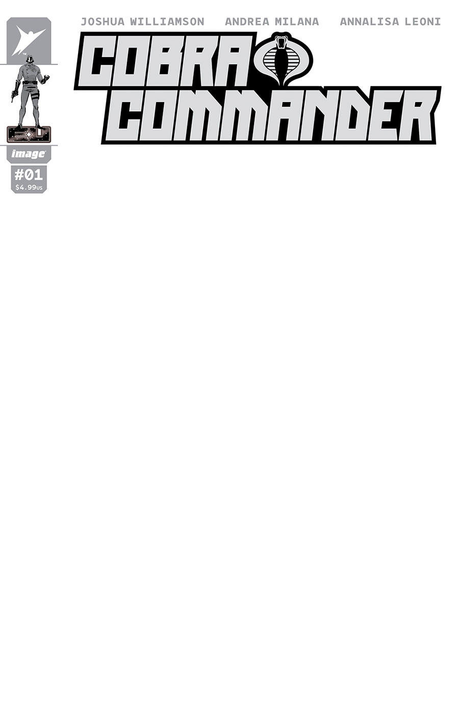 Cobra Commander #1 Cover G Variant Blank Cover (Limit 1 Per Customer)
