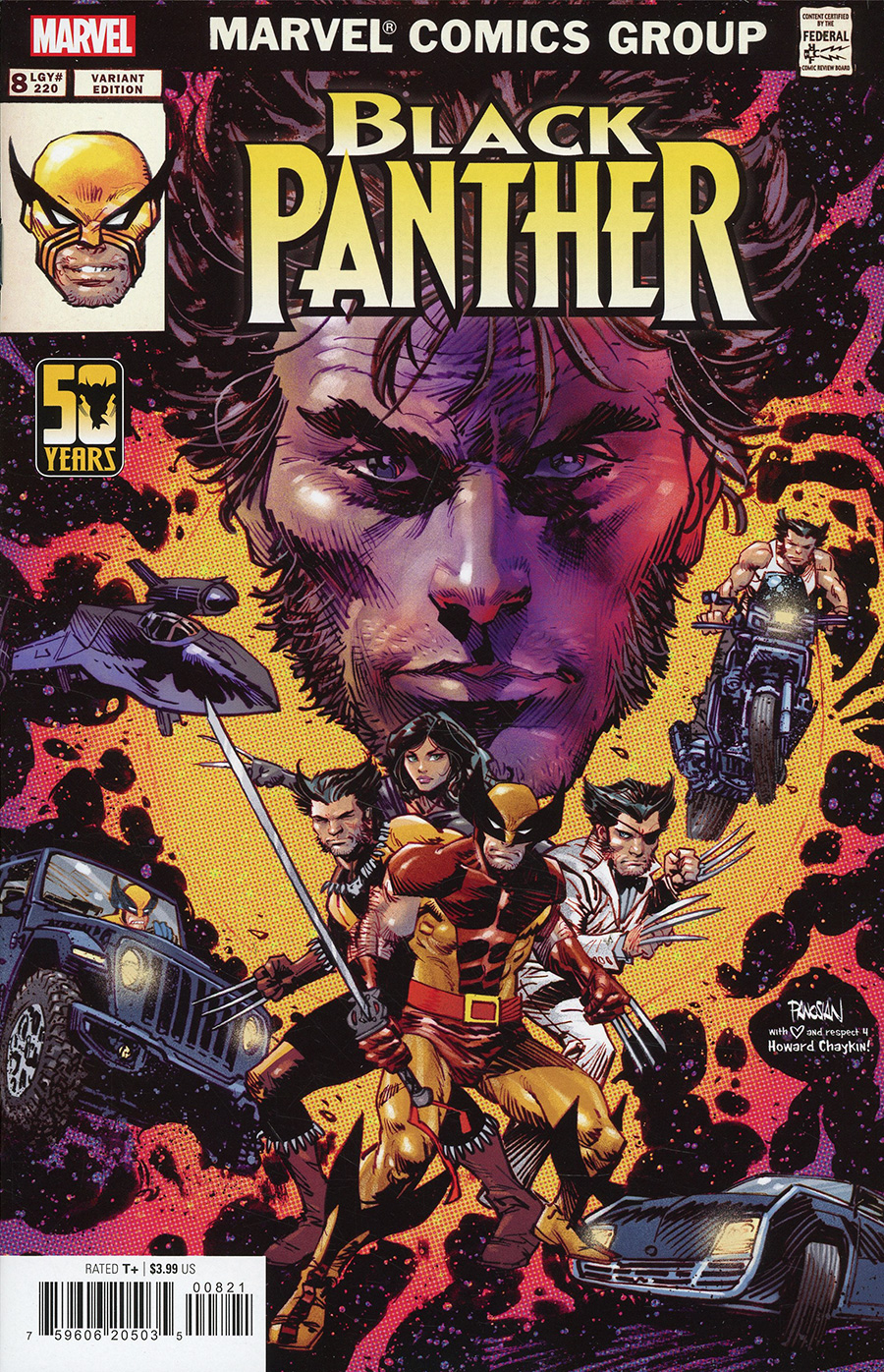 Black Panther Vol 9 #8 Cover B Variant Dan Panosian Wolverine Wolverine Wolverine Cover