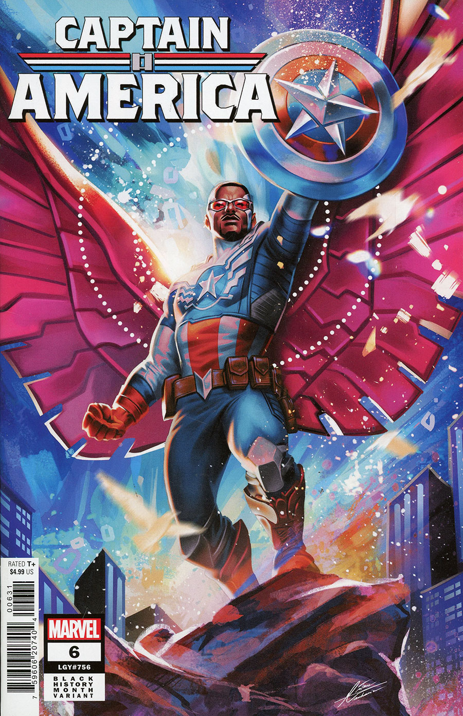 Captain America Vol 10 #6 Cover B Variant Mateus Manhanini Black History Month Cover