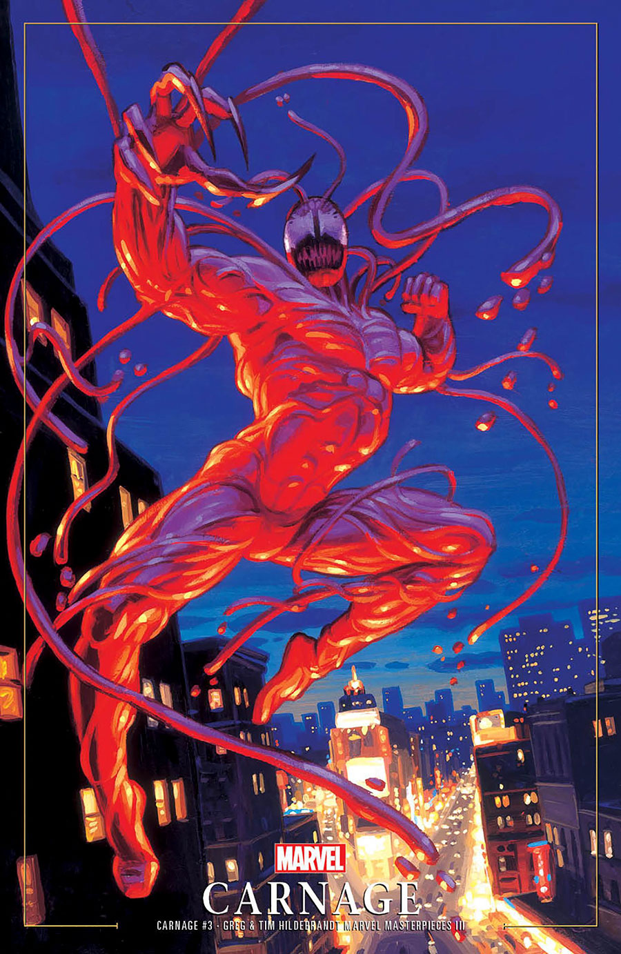 Carnage Vol 4 #3 Cover B Variant Greg Hildebrandt & Tim Hildebrandt Marvel Masterpieces III Carnage Cover (Limit 1 Per Customer)