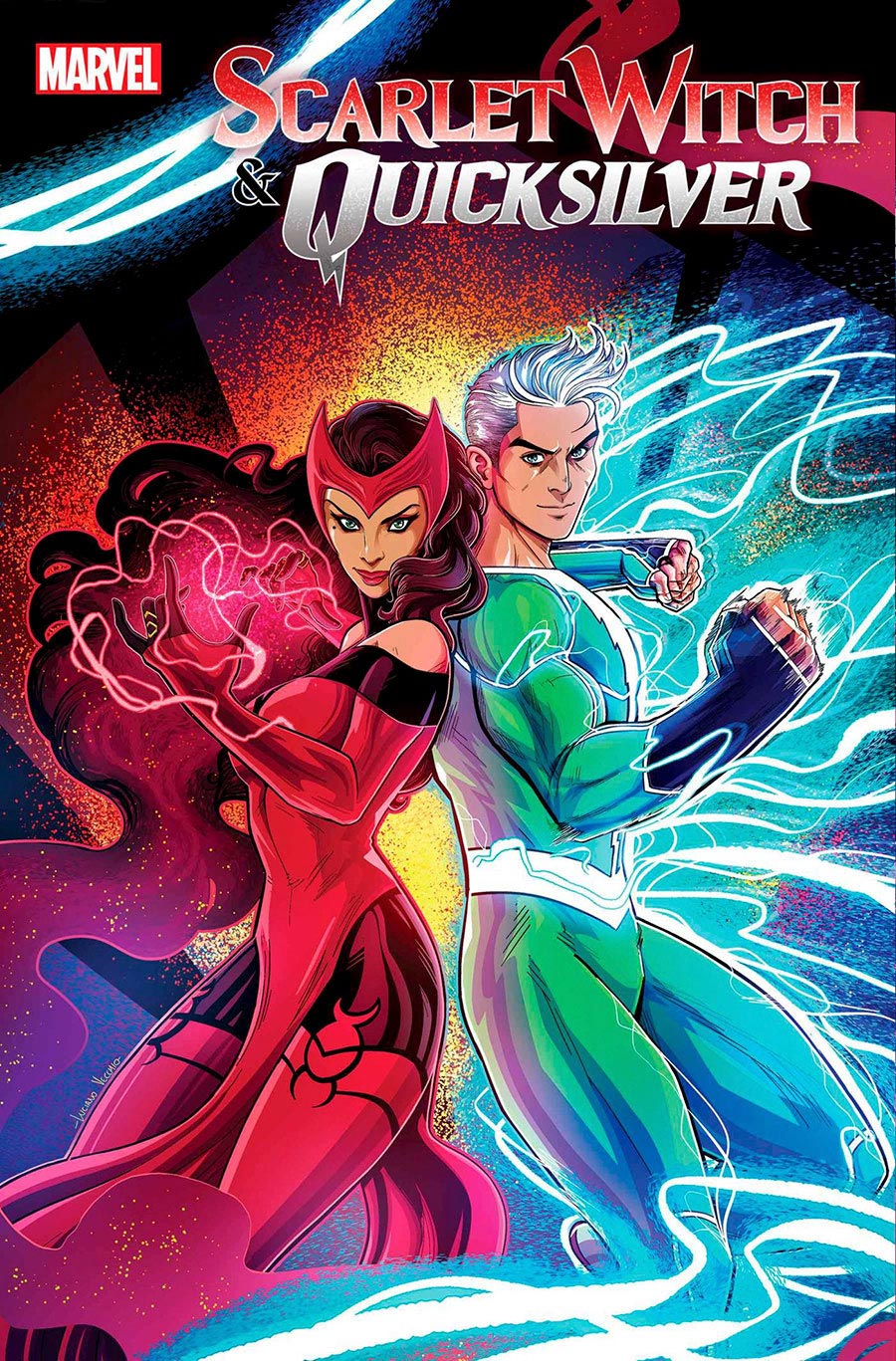 Scarlet Witch & Quicksilver #1 Cover F Variant Luciano Vecchio Foil Cover