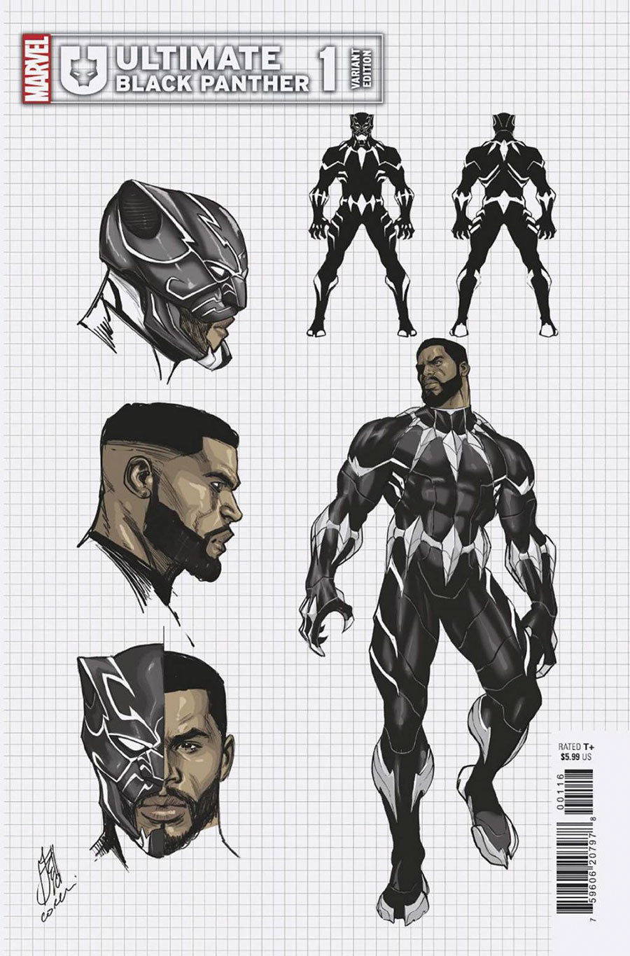 Ultimate Black Panther #1 Cover E Incentive Stefano Caselli Design Variant Cover (Limit 1 Per Customer)