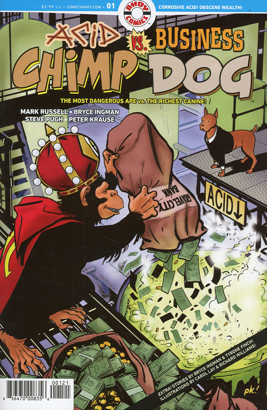 Acid Chimp vs Business Dog #1 (One Shot) Cover B Variant Peter Krause Cover