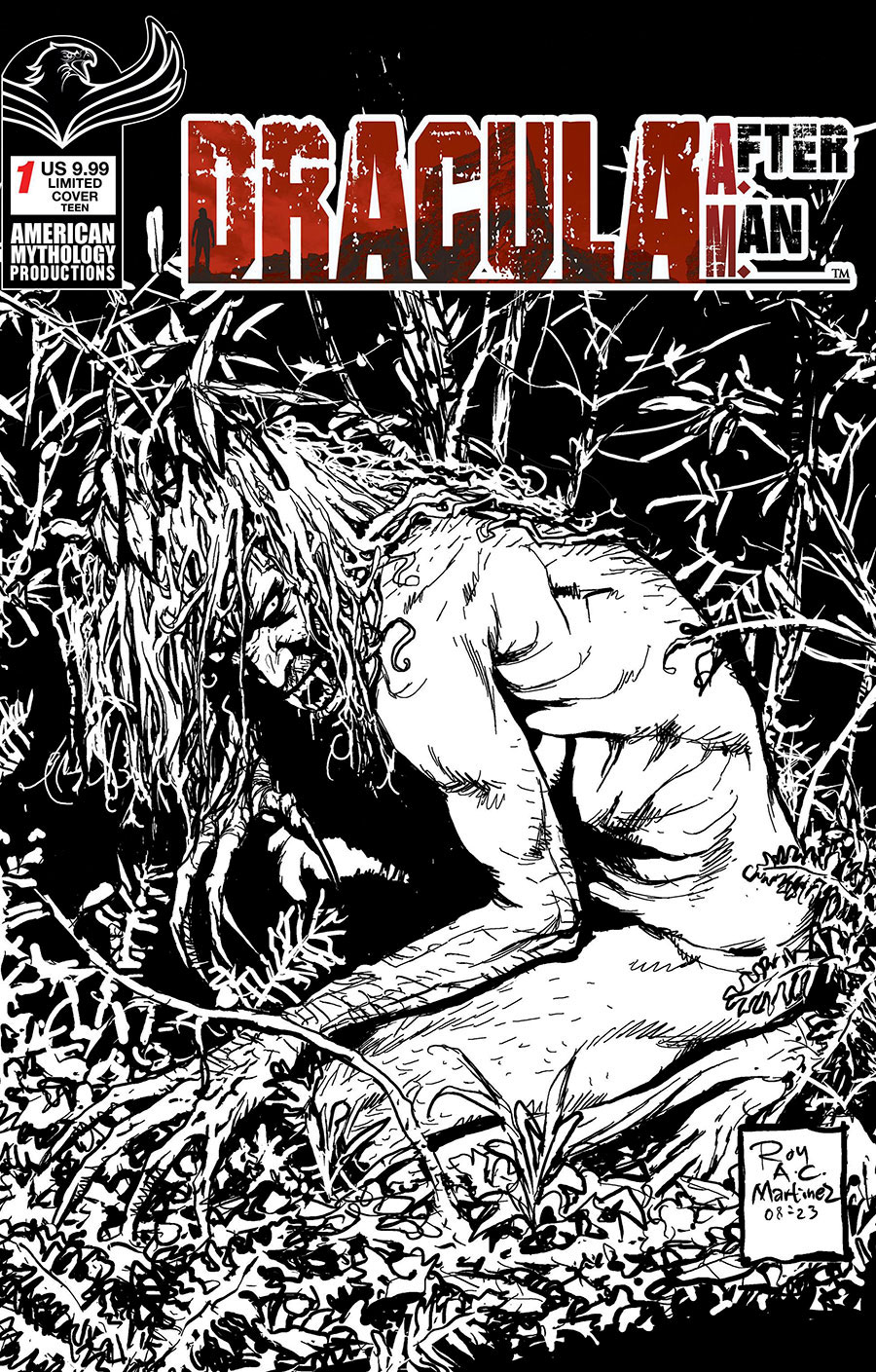 Dracula After Man #1 Cover D Limited Edition Roy Allan Martinez Black & White Virgin Cover