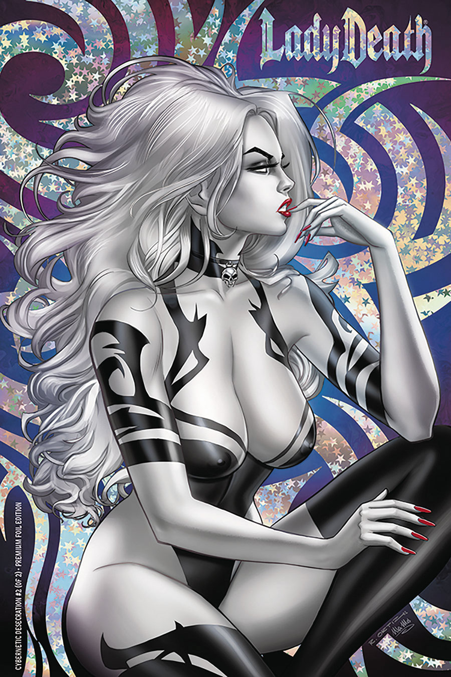 Lady Death Cybernetic Desecration #2 Cover C Variant Richard Ortiz Premium Foil Cover