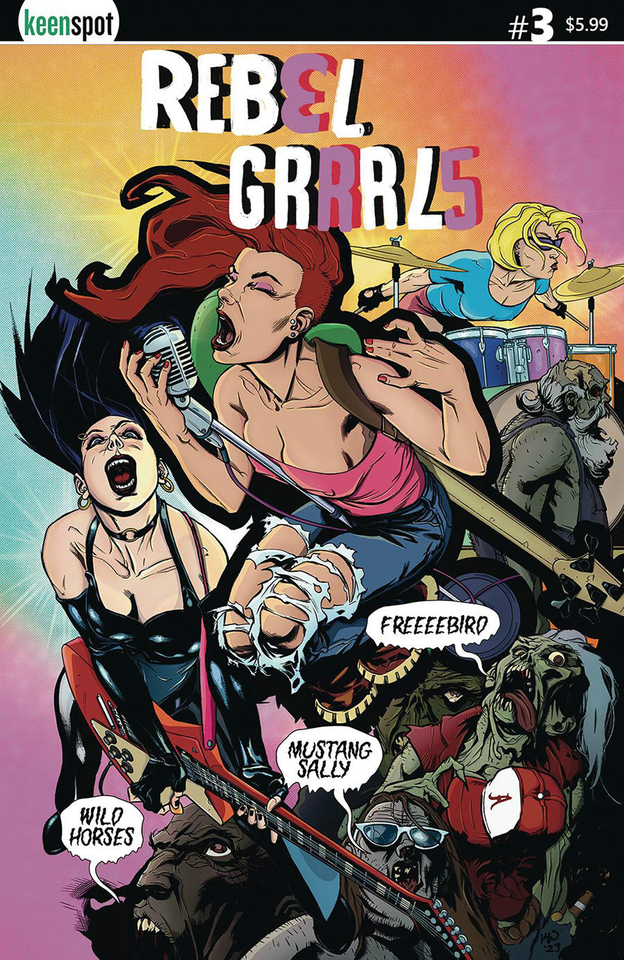 Rebel Grrrls #3 Cover C Variant Karl Waller Cover