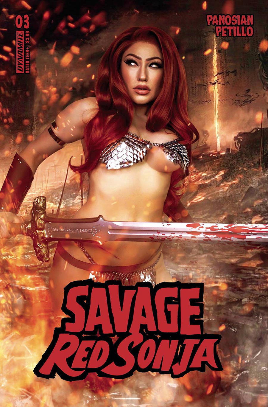 Savage Red Sonja #3 Cover D Variant Rachel Hollon Cosplay Photo Cover