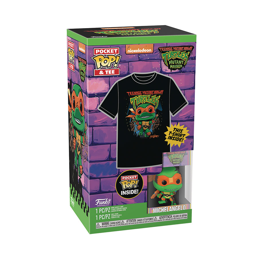 Pocket POP And Tee Teenage Mutant Ninja Turtles Mutant Mayhem Michelangelo T-Shirt XXX-Large