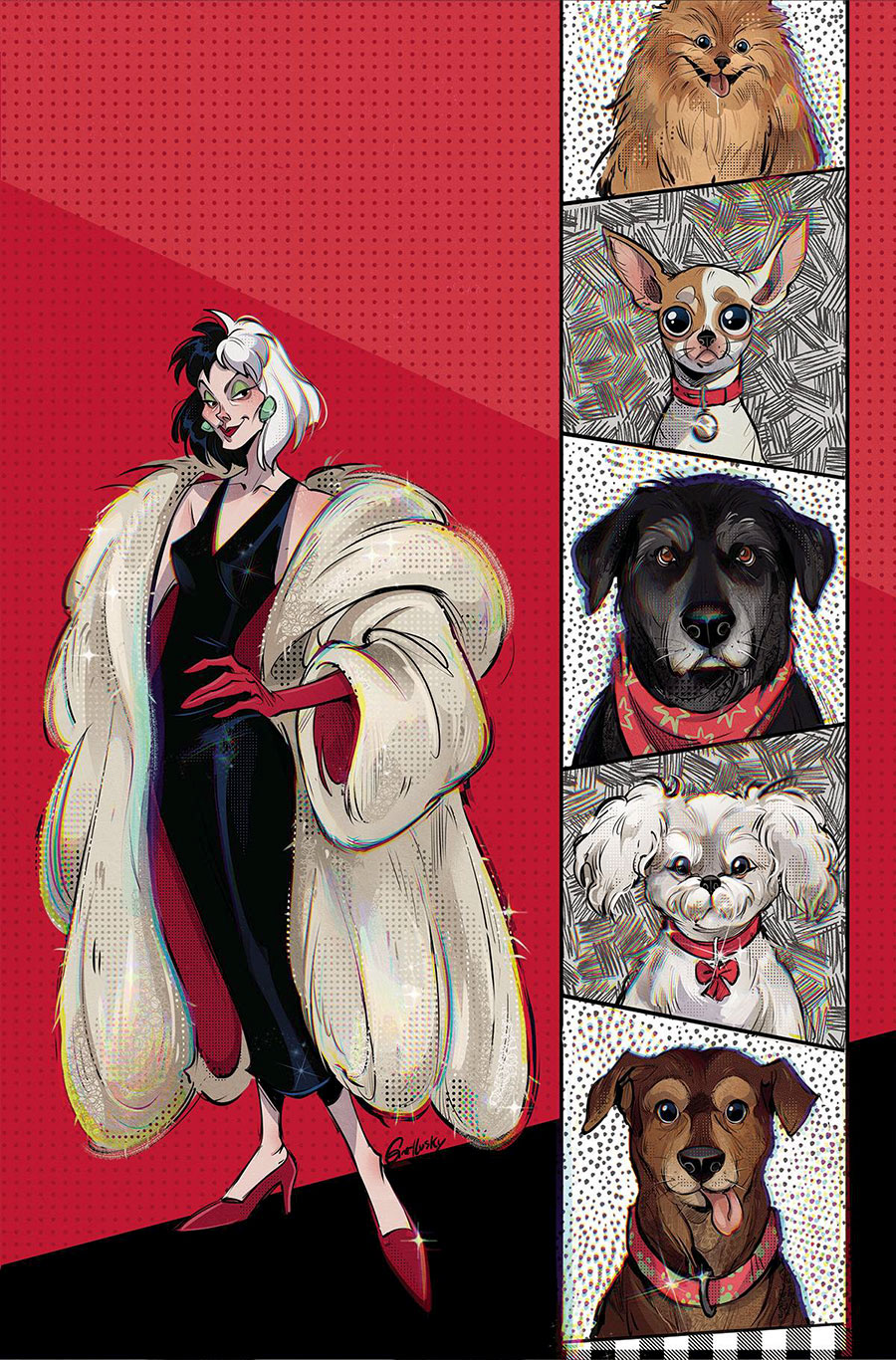 Disney Villains Cruella De Vil #2 Cover F Incentive Gretel Lusky Virgin Cover