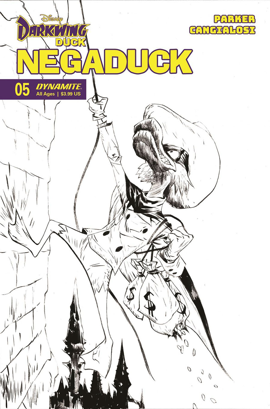 Darkwing Duck Negaduck #5 Cover F Incentive Jae Lee Line Art Cover