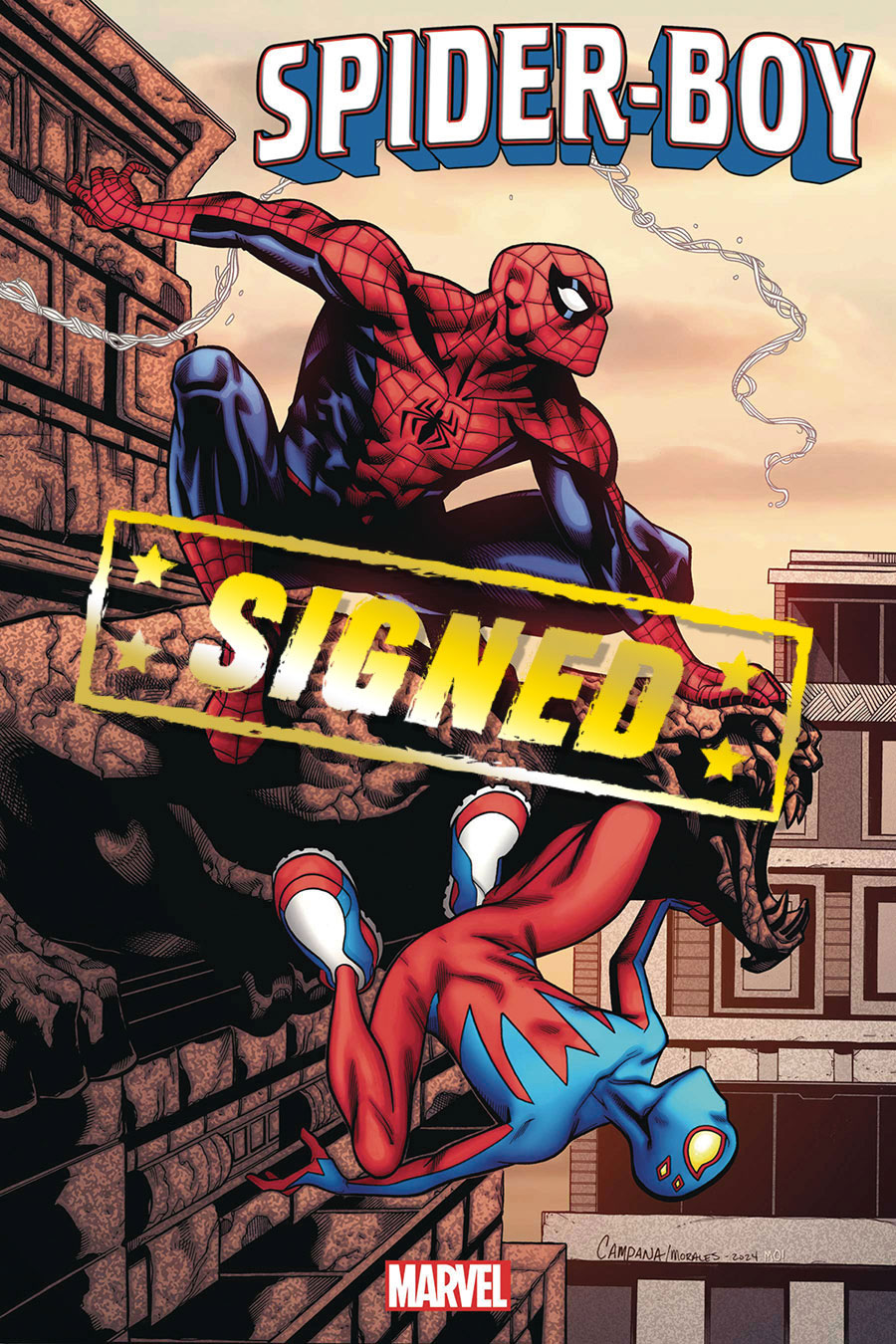 Spider-Boy #1 Cover P DF Chris Campana Variant Cover Spider-Web Silver Signature Series Signed By Chris Campana