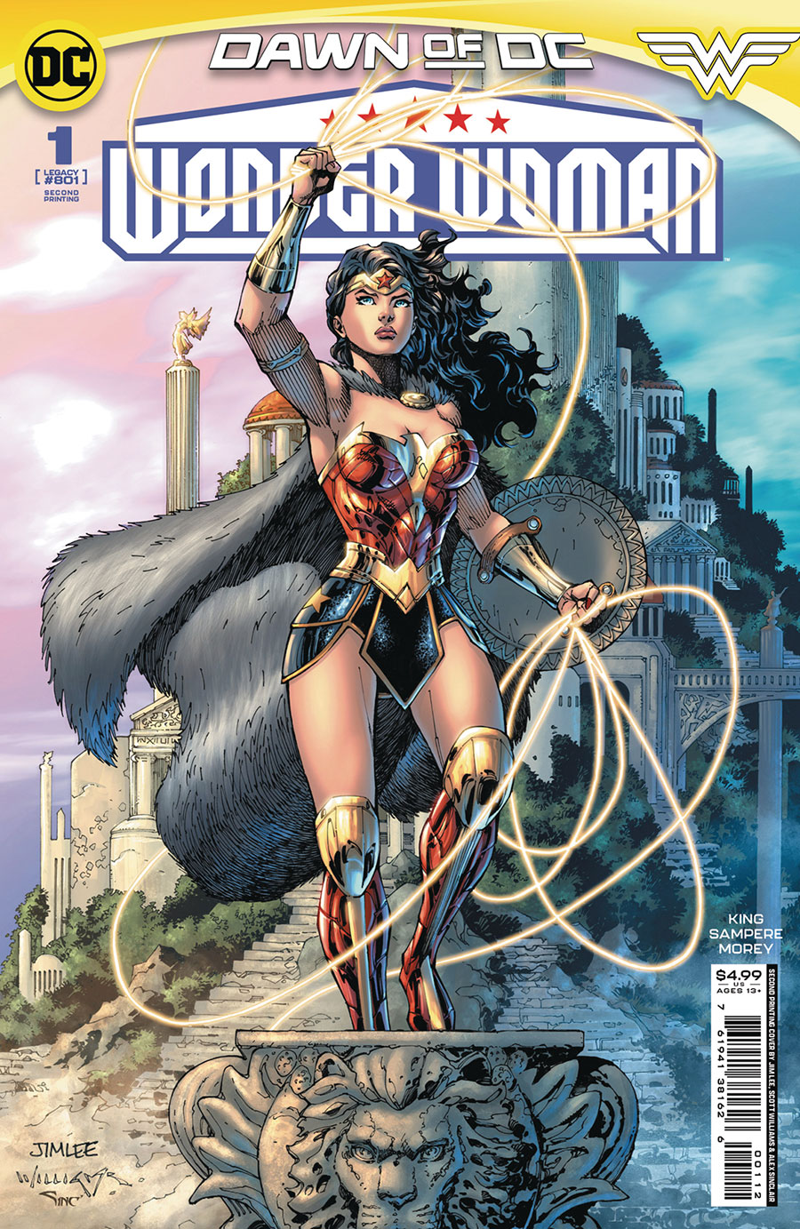 Wonder Woman Vol 6 #1 Cover Y 2nd Ptg DF Signed By Tom King