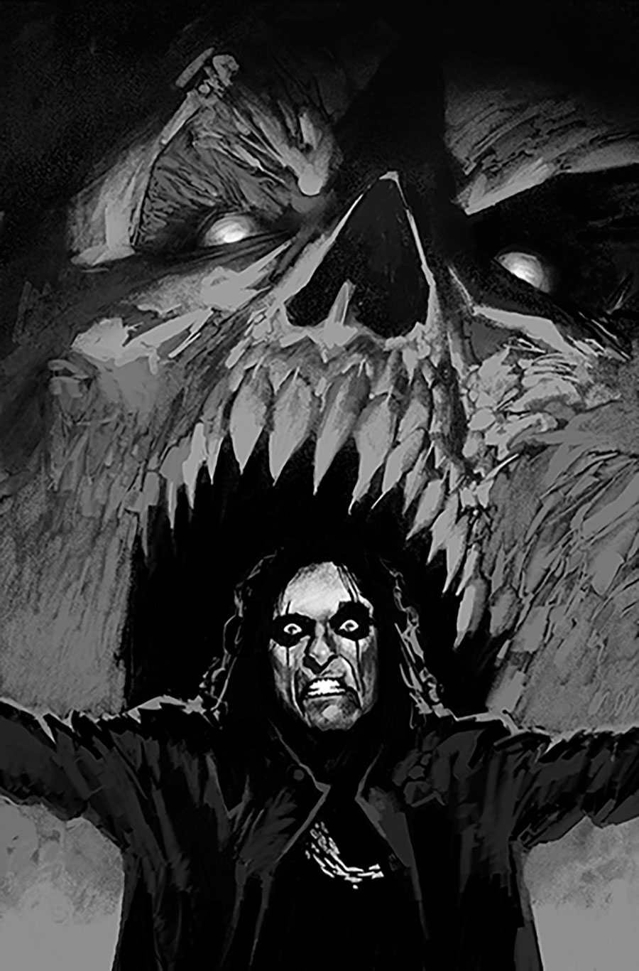 Alice Cooper Vol 2 #1 Cover O Dynamite Com Exclusive Jason Shawn Alexander Black & White Virgin Variant Cover