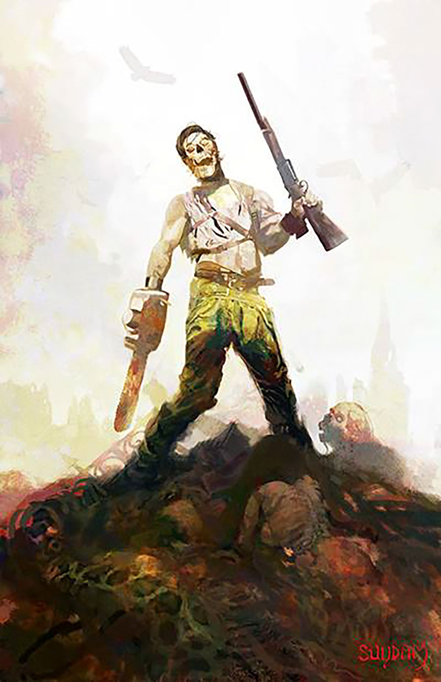 Army Of Darkness Forever #1 Cover W Dynamite Com Exclusive Arthur Suydam Zombie Ash Virgin Variant Cover