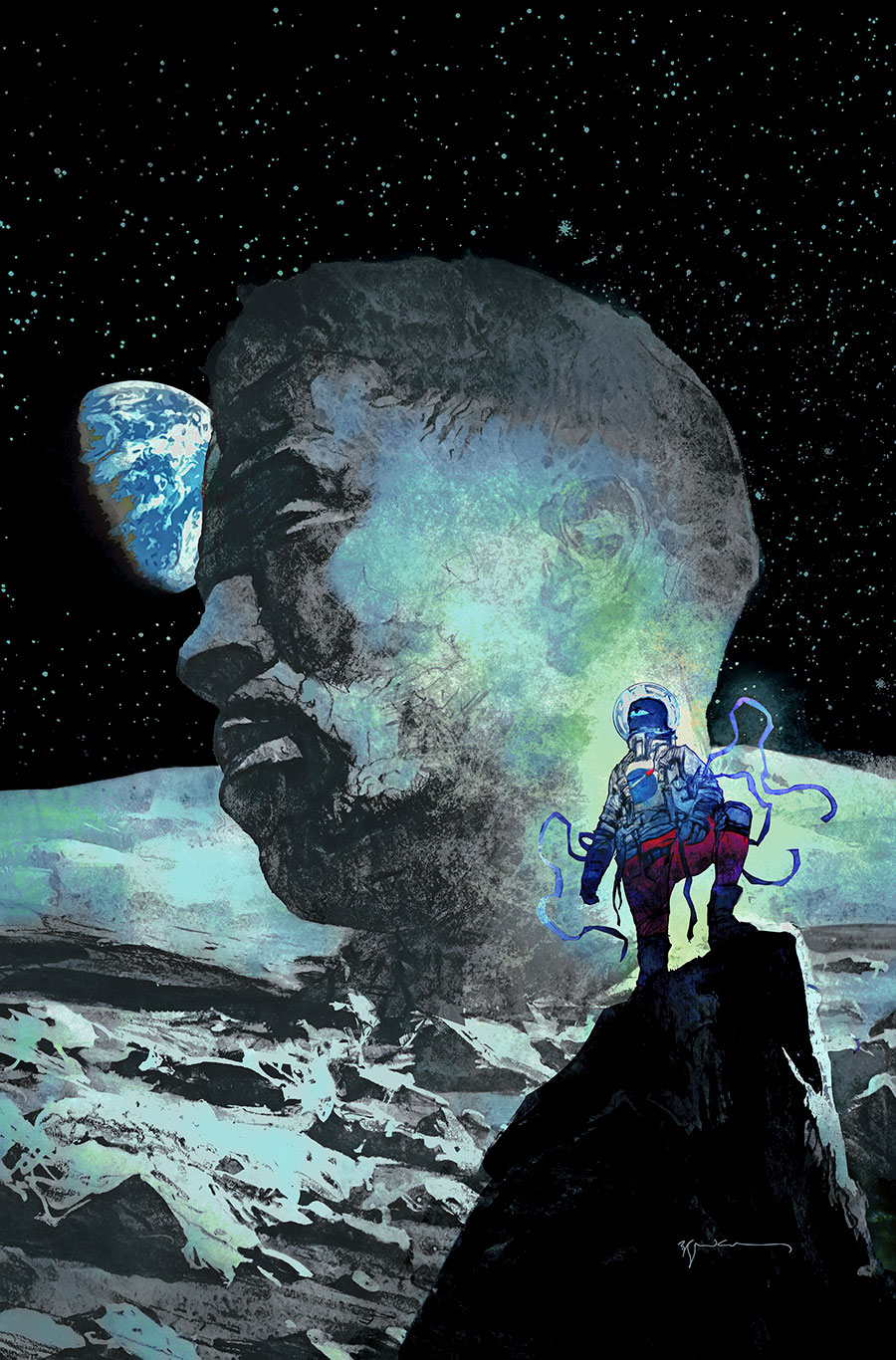 Kid Cudi Presents Moon Man #1 Cover G Incentive Bill Sienkiewicz Variant Cover