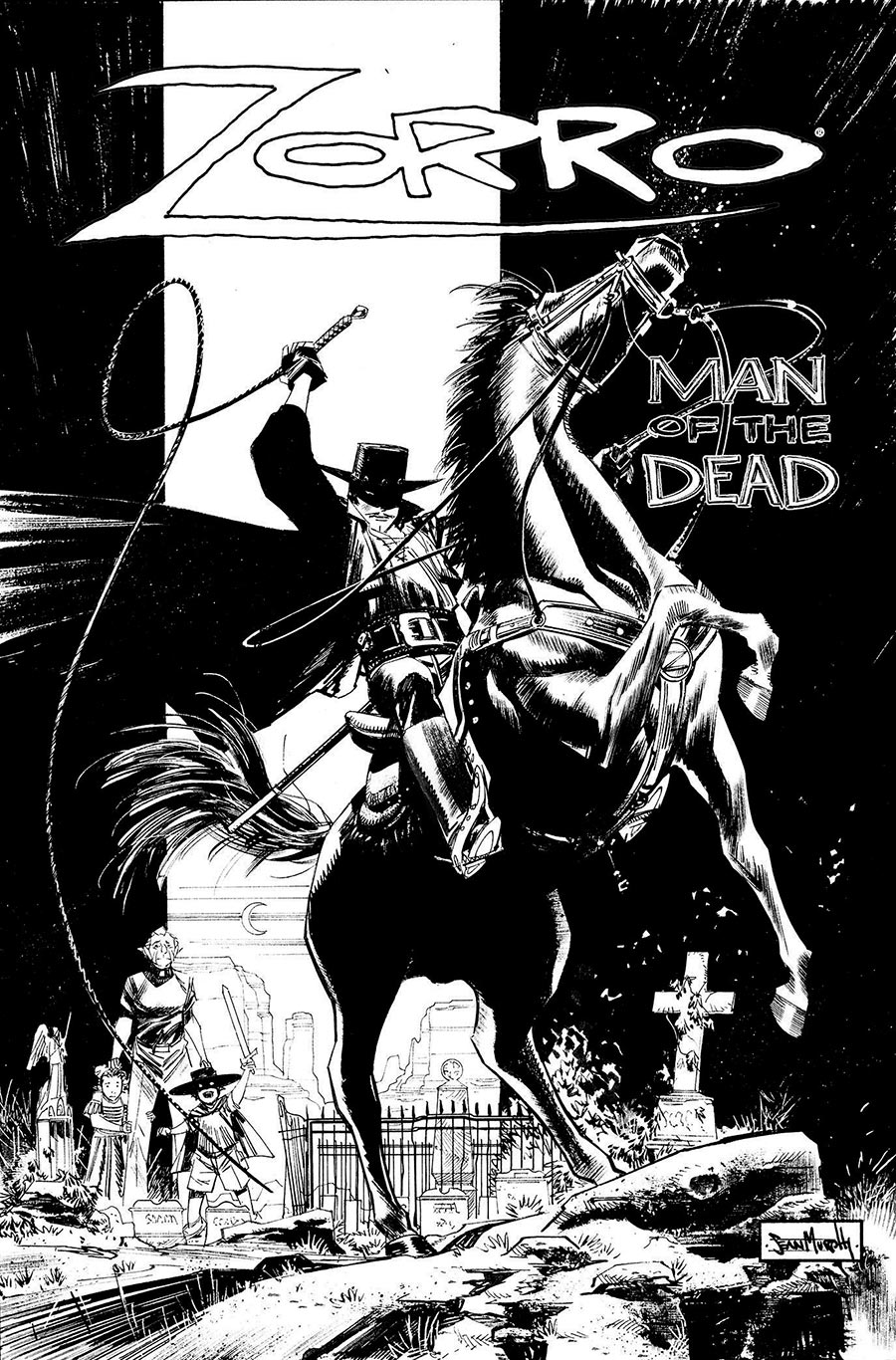 Zorro Man Of The Dead #1 Cover H Incentive Sean Gordon Murphy Black & White Cover