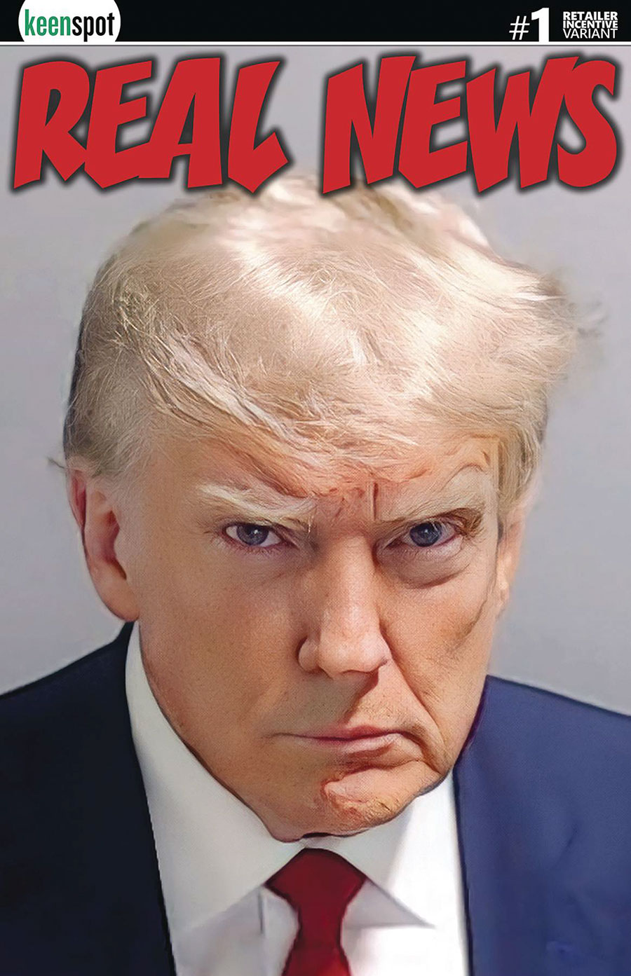 Bidens Titans vs Trumps Titans #1 (One Shot) Cover H Incentive Real News Trump Mugshot Variant Cover