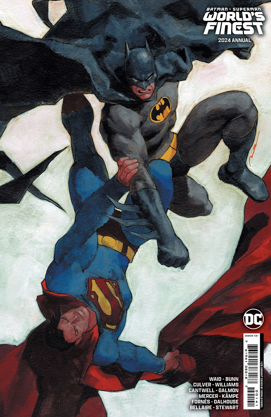 Batman Superman Worlds Finest 2024 Annual #1 (One Shot) Cover D Incentive Gerald Parel Card Stock Variant Cover