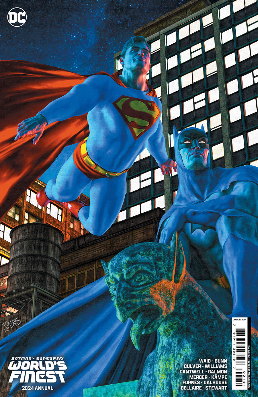 Batman Superman Worlds Finest 2024 Annual #1 (One Shot) Cover E Incentive Mark Spears Card Stock Variant Cover