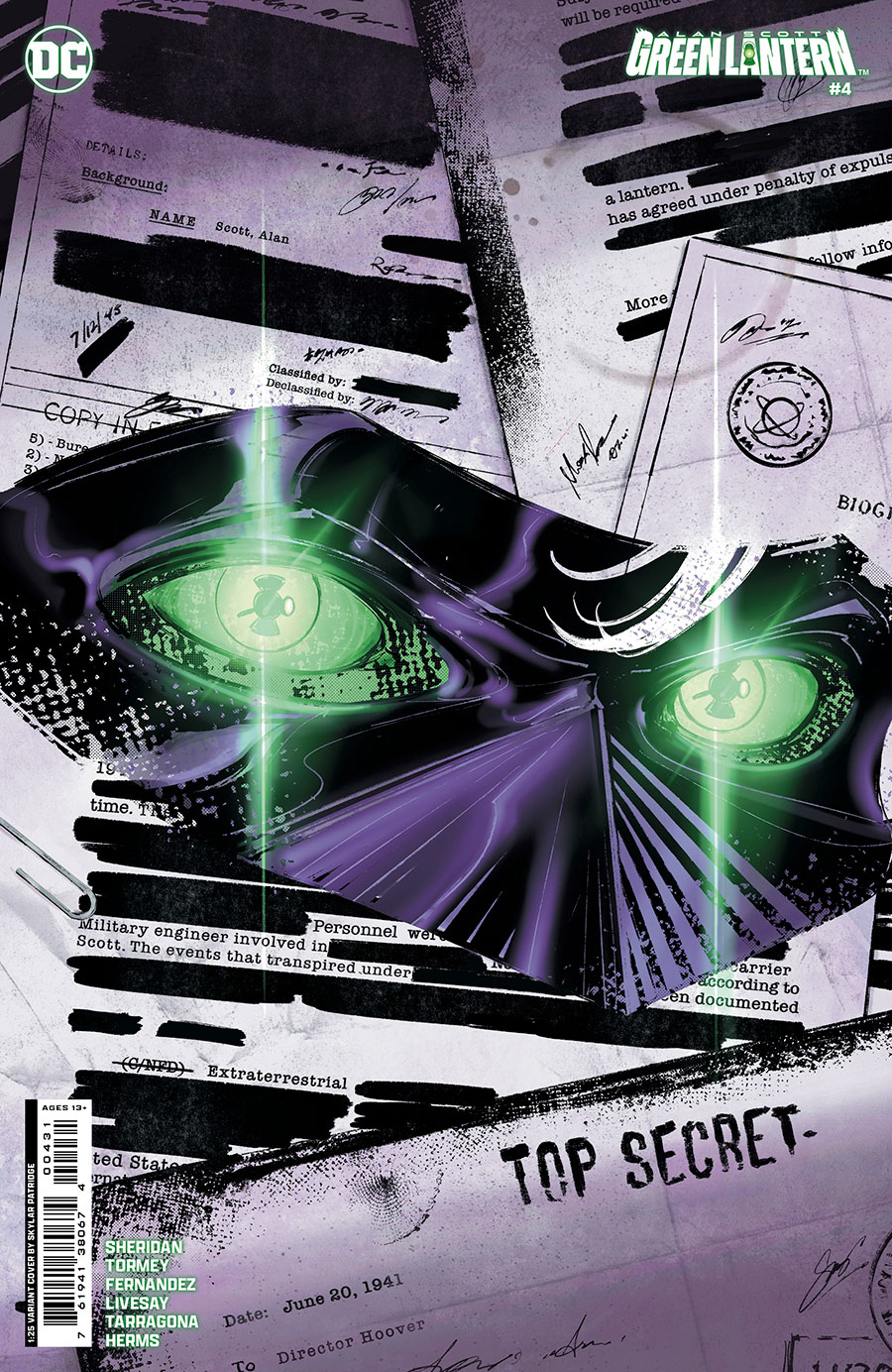 Alan Scott The Green Lantern #4 Cover C Incentive Skylar Patridge Card Stock Variant Cover