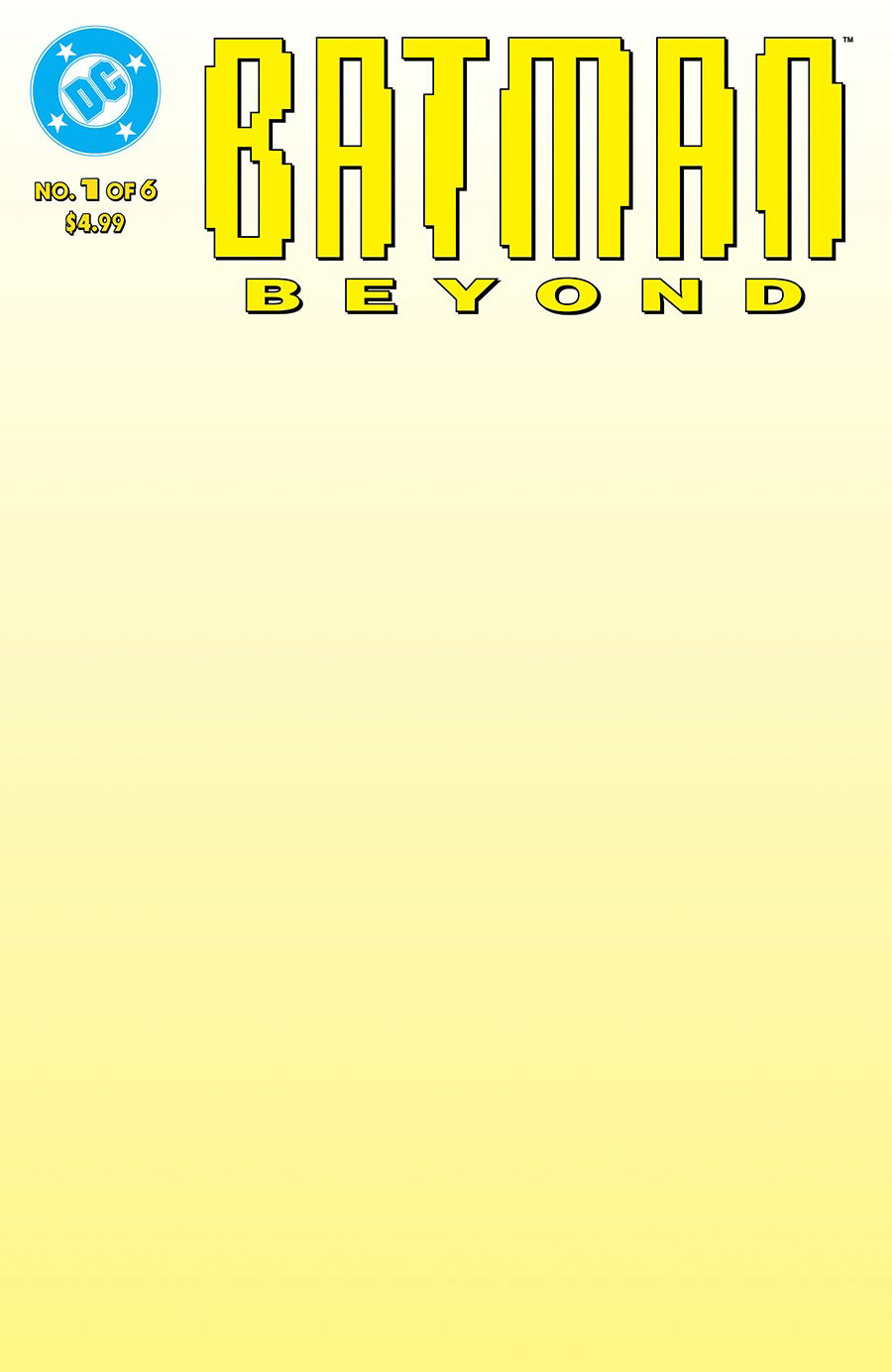 Batman Beyond #1 Facsimile Edition Cover B Variant Blank Card Stock Cover