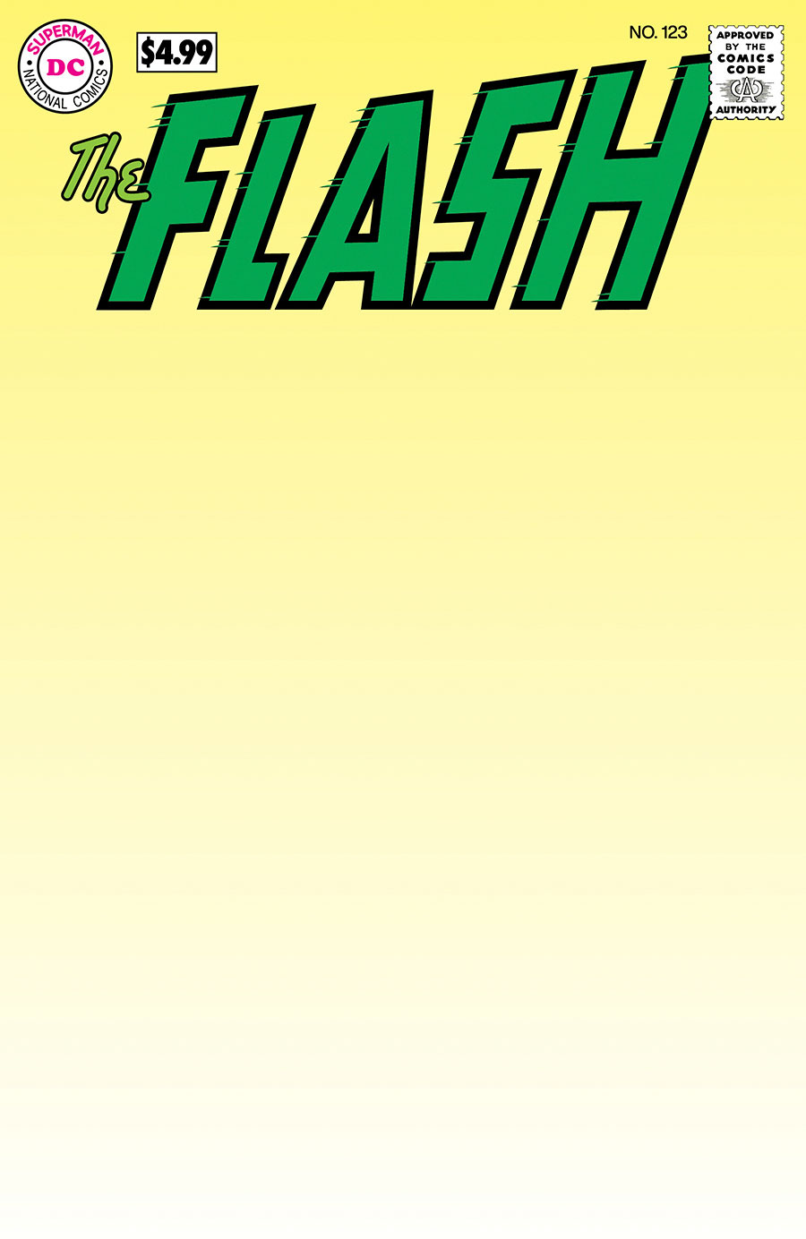 Flash #123 Facsimile Edition Cover B Variant Blank Card Stock Cover