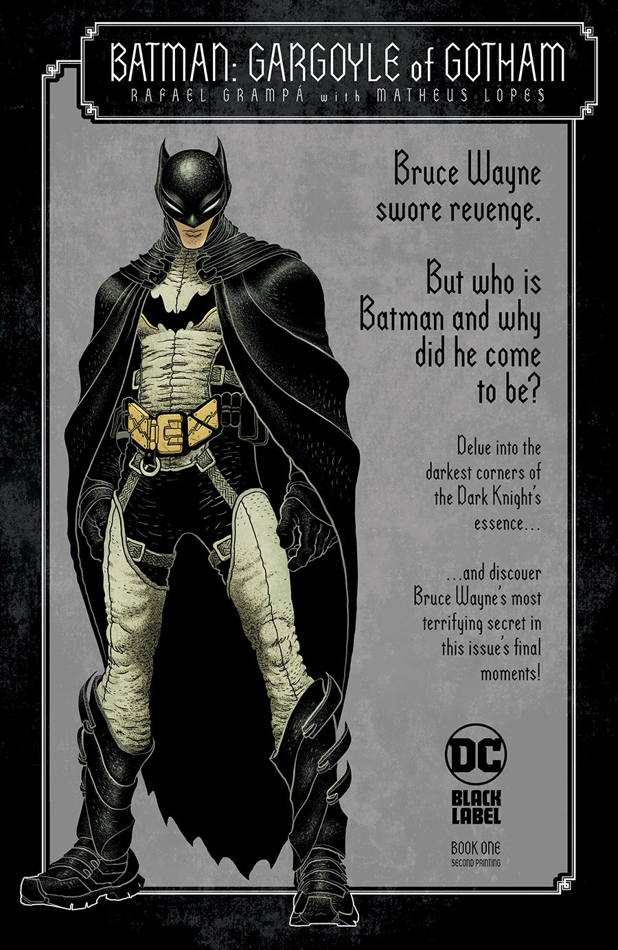 Batman Gargoyle Of Gotham #1 Cover I 2nd Ptg Rafael Grampá Variant Cover