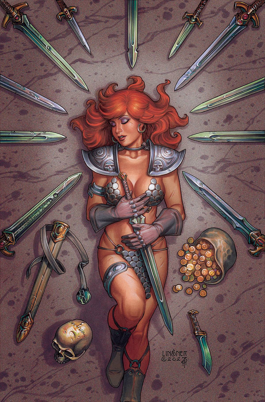 Savage Red Sonja #2 Cover L Incentive Joseph Michael Linsner Virgin Cover