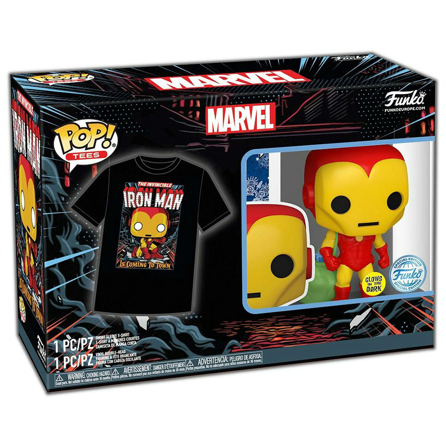 POP And Boxed Tee Marvel Holiday Iron Man T-Shirt X-Small