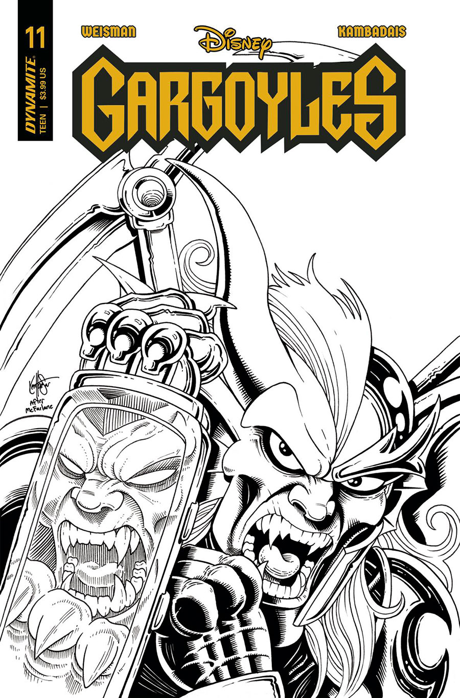Gargoyles Vol 3 #11 Cover Q Incentive Ken Haeser Line Art Cover