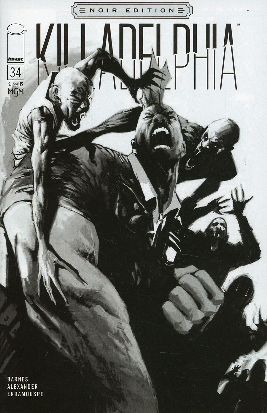 Killadelphia #34 Cover C Variant Jason Shawn Alexander Black & White Noir Edition