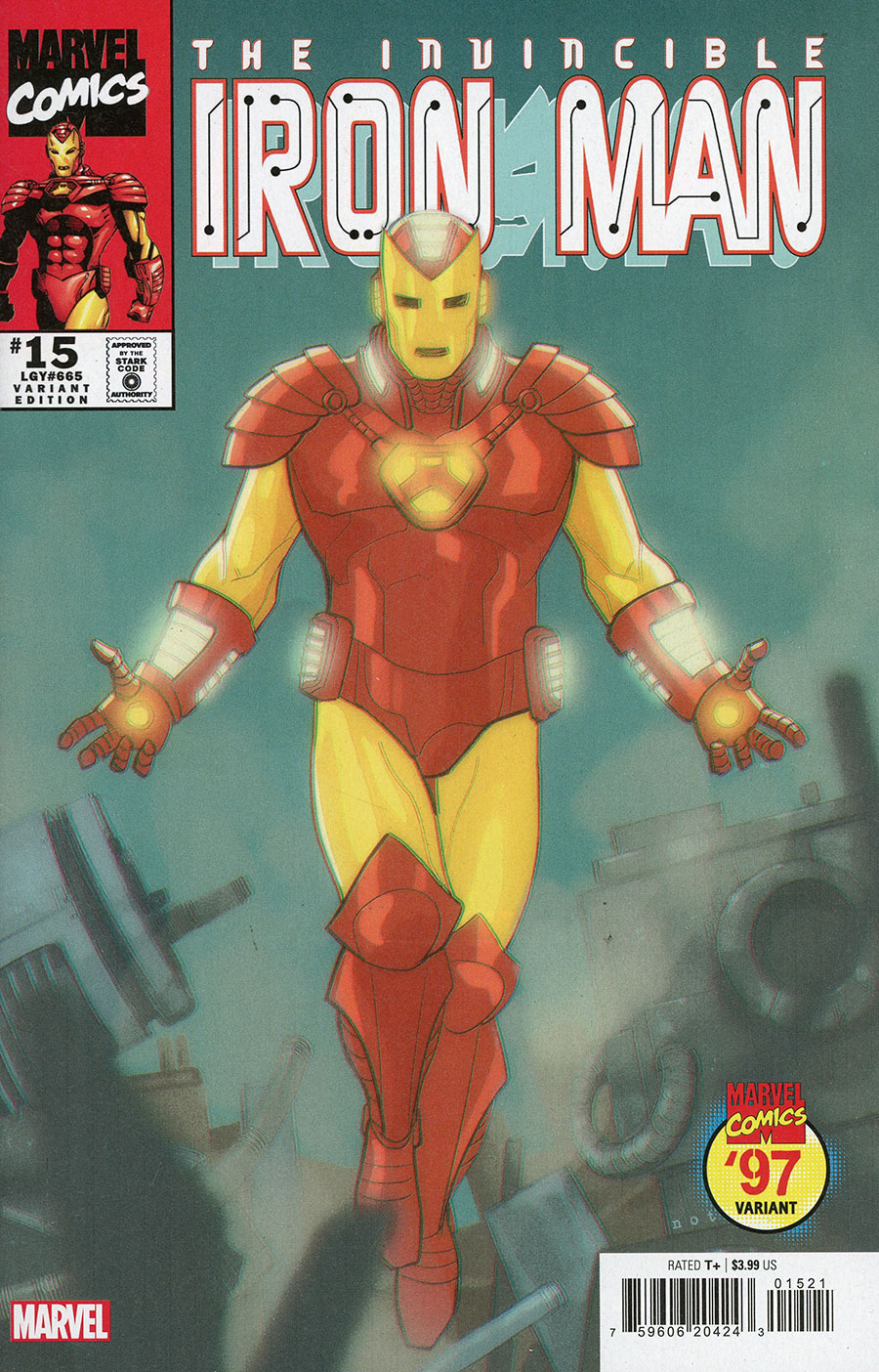 Invincible Iron Man Vol 4 #15 Cover B Variant Phil Noto Marvel 97 Cover