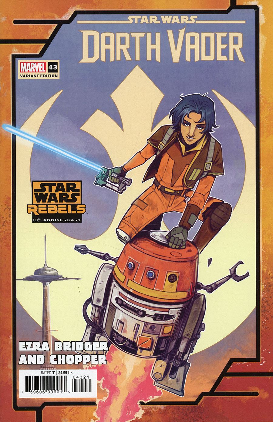 Star Wars Darth Vader #43 Cover B Variant Caspar Wijngaard Star Wars Rebels 10th Anniversary Ezra Bridger & Chopper Cover