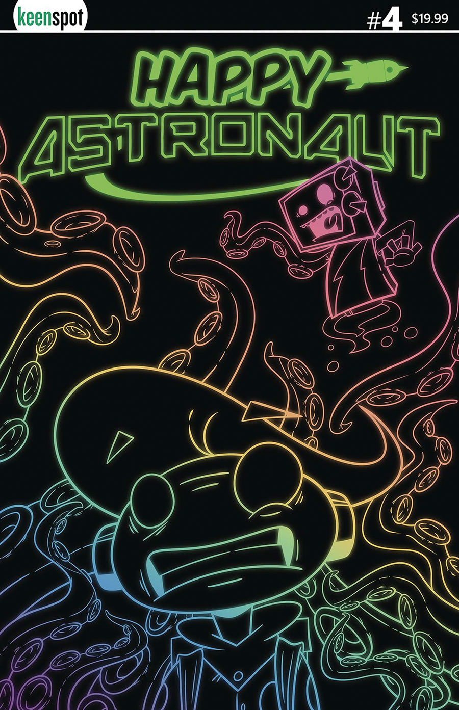 Happy Astronaut #4 Cover C Variant Matt Rodgers Holofoil Neon Cover