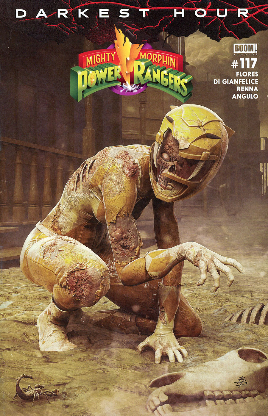 Mighty Morphin Power Rangers (BOOM Studios) #117 Cover B Variant Bjorn Barends Dark Grid Cover