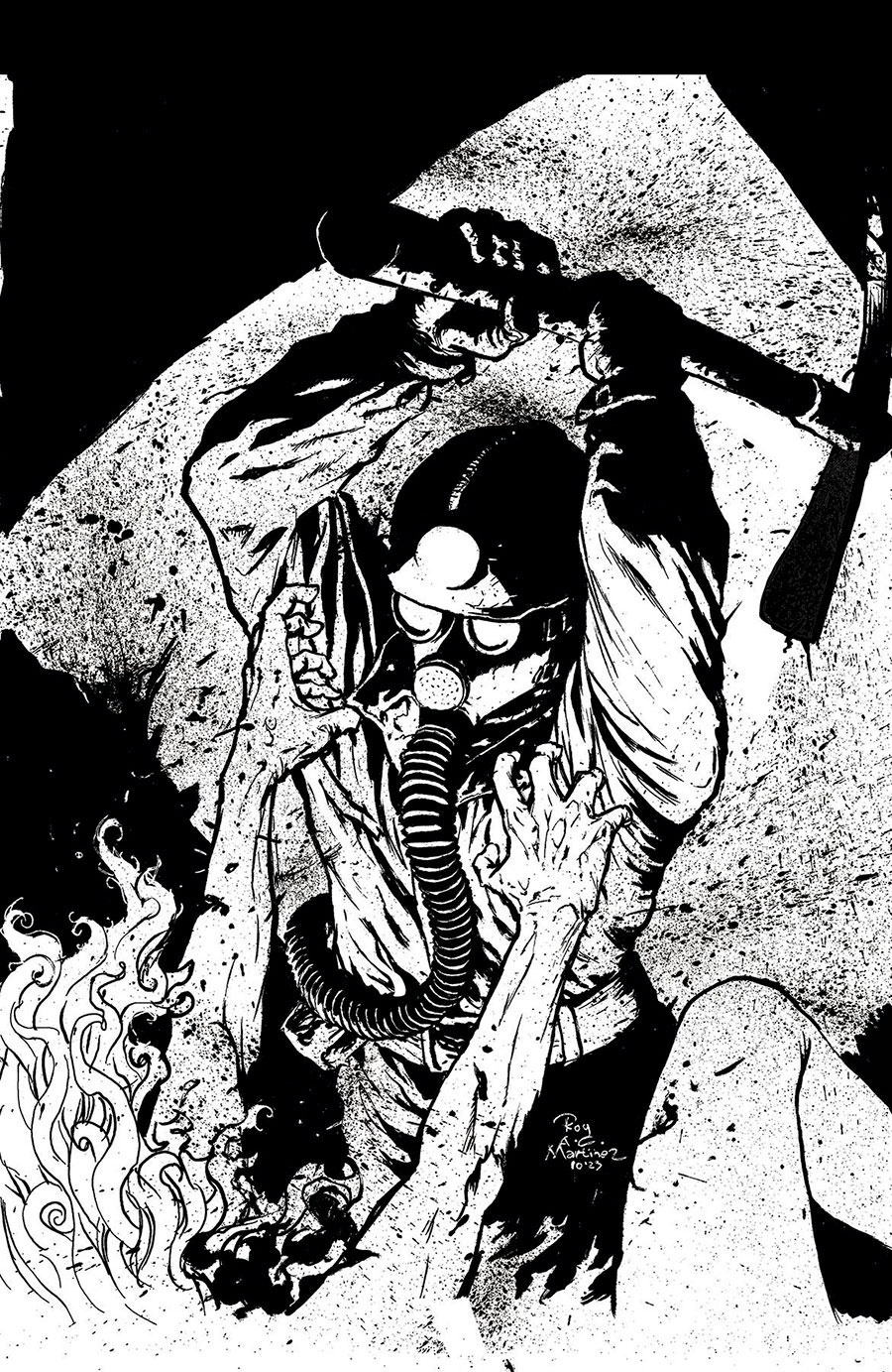 Valentine Bluffs Massacre #1 Cover E Limited Edition Roy Alan Martinez Black & White Virgin Variant Cover