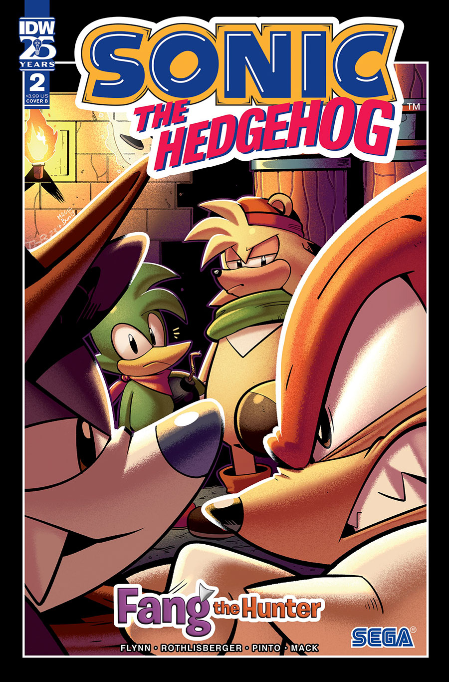 Sonic The Hedgehog Fang The Hunter #2 Cover B Variant Thomas Rothlisberger Cover