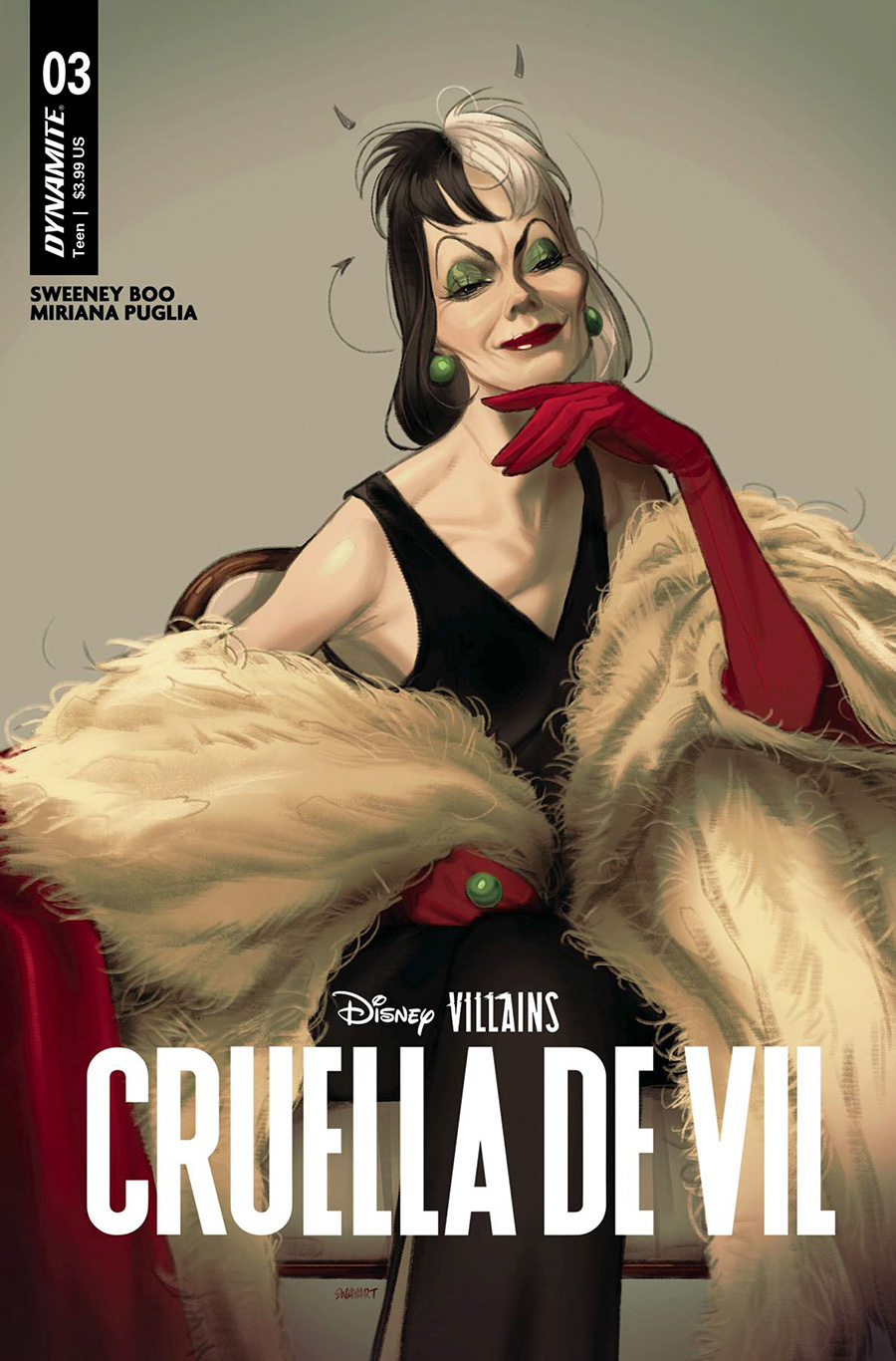 Disney Villains Cruella De Vil #3 Cover B Variant Joshua Sway Swaby Cover