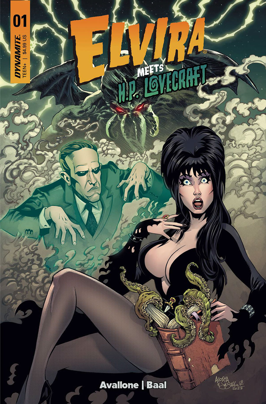 Elvira Meets HP Lovecraft #1 Cover A Regular Dave Acosta Cover