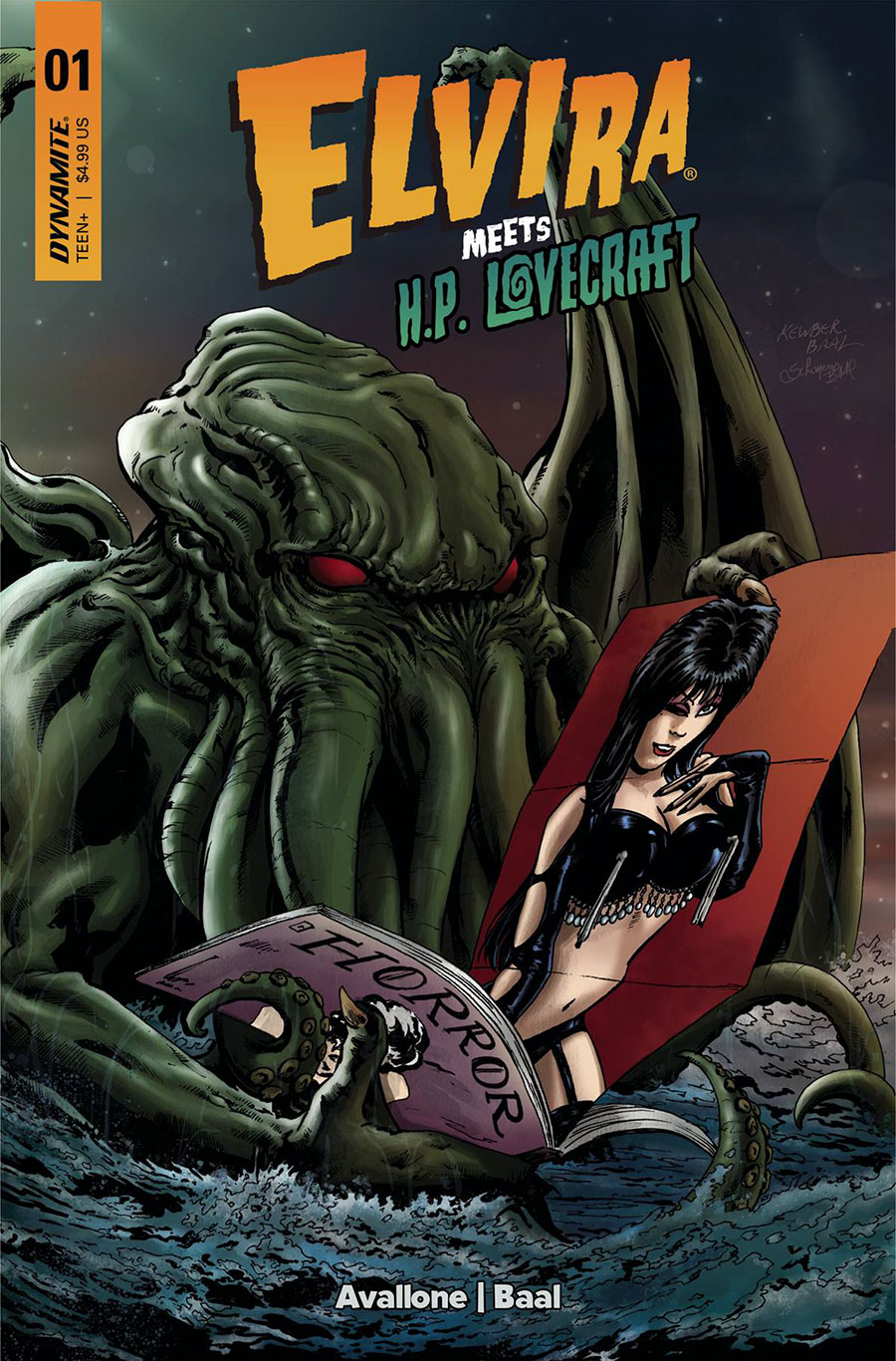 Elvira Meets HP Lovecraft #1 Cover B Variant Kewber Baal Cover